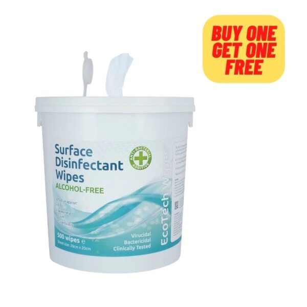 Surface Disinfectant Wipes Alcohol Free (500 Wipes)