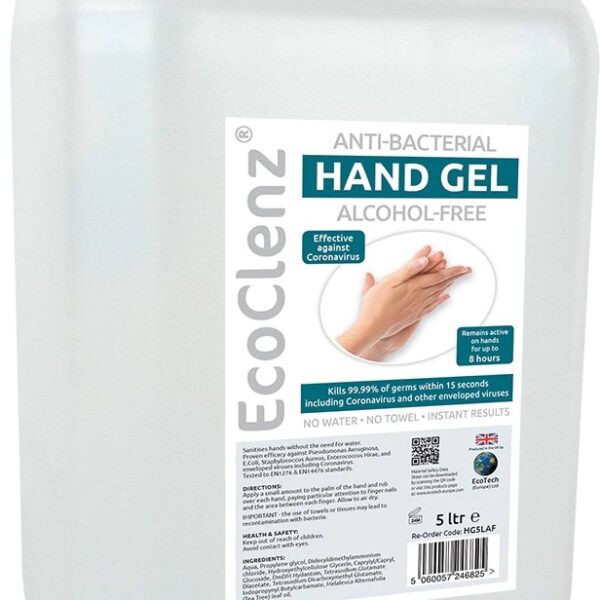 EcoClenz® Anti-bacterial Hand Gel 5 Litre - Alcohol-free