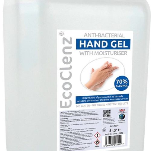 EcoClenz® Anti-bacterial Hand Gel 5 Litre - 70% Alcohol